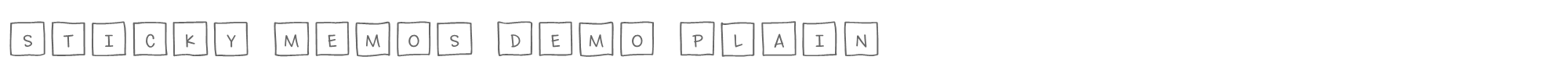 Sticky Memos Sticky Memos Demo Plain.ttf font preview